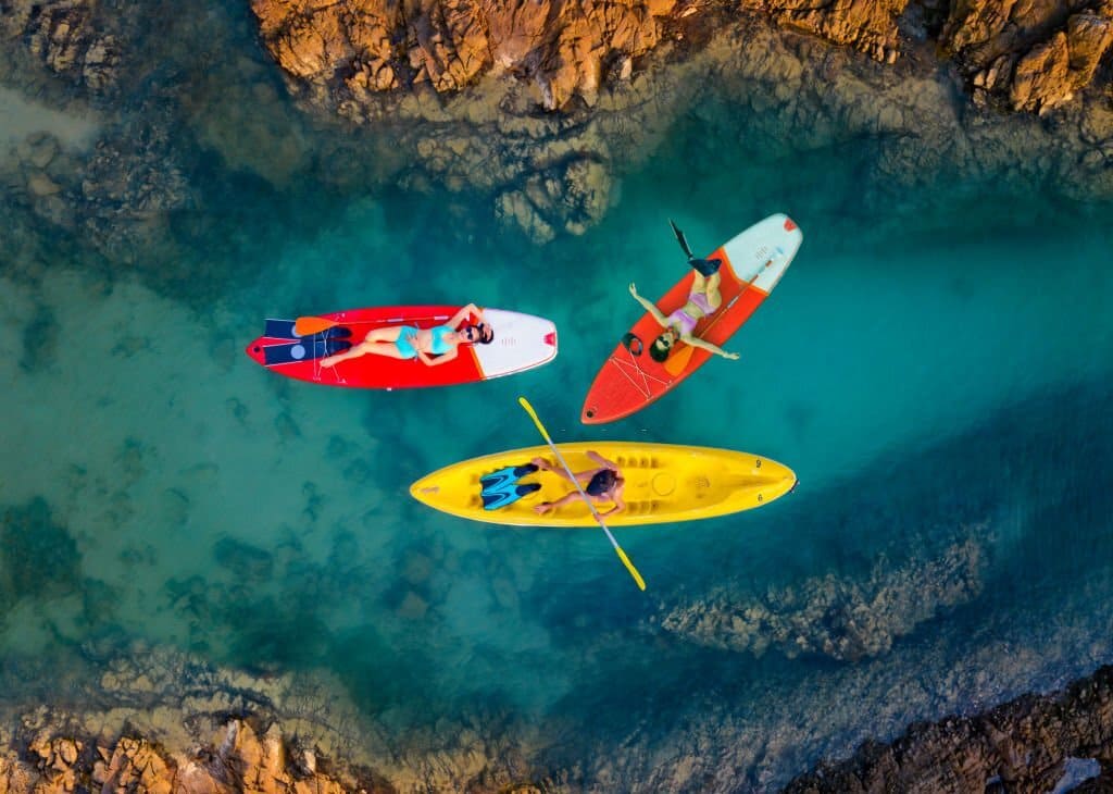 paddleboarding