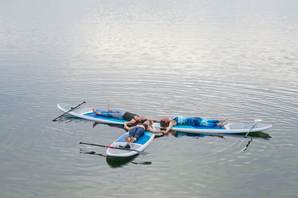 paddle board yoga
