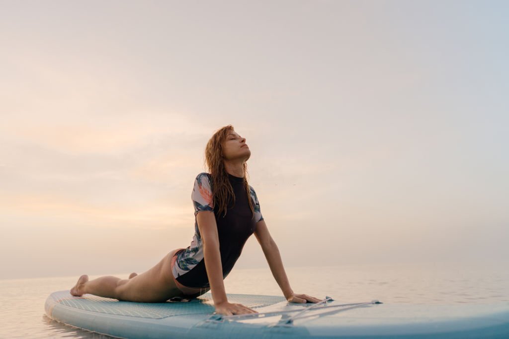 paddle board yoga