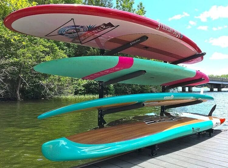 Paddle board dock discount rack