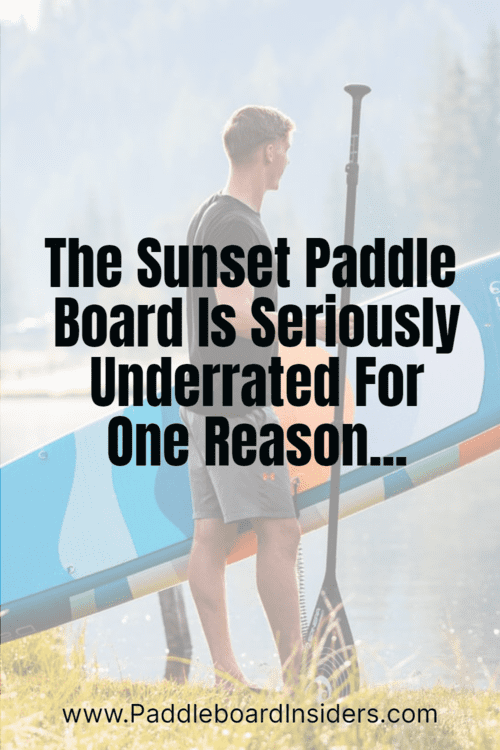 sunset paddle board